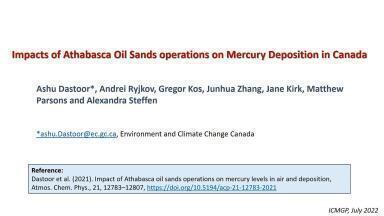 Impacts of Athabasca Oil Sands operations on Mercury Deposition in Canada